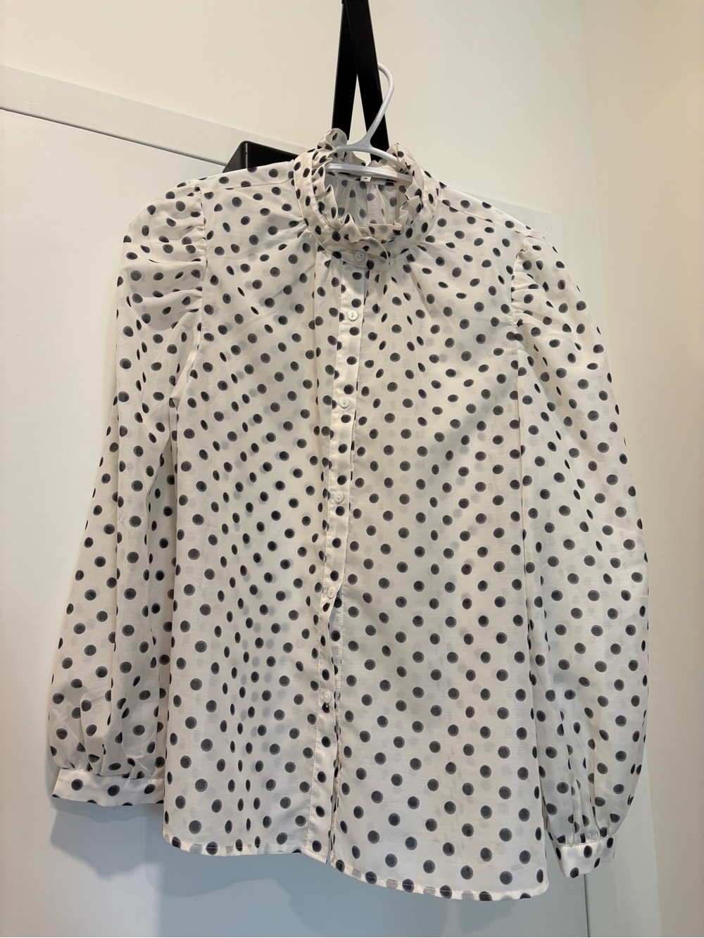 Polka Dot Ruffled Blouse